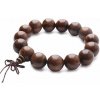 Nefertitis Buddha Mala náramok z extra veľkých korálok santalového dreva NF10915 - obvod cca 18 až 25 cm