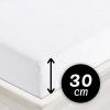 Froté napínacie prestieradlo na vysoký matrac FR-031 Biele 200 x 220 - výška 30 cm