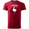 Sablio Tričko s potlačou PINGWIN ZOYES KURWA - červené XL
