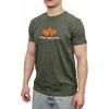 Alpha Industries Basic T RUBBER tričko pánske Dark Olive Farba: zelená, Veľkosť: XXL