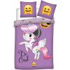 Posteľné obliečky Emoji Unicorns