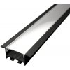 Hliníkový zápustný profil SIMPLE 20 (23,4x12,5mm) - Čierny (Kompatibilné difúzory a iné montážne príslušenstvo nájdete dole pod popisom produktu)