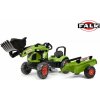 FALK Šliapací traktor 2040AM Claas s nakladačom a vlečkou