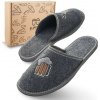 Slippers Pánske domáce filcové papuče s motívom piva, veľkosť 46 | šedá SLIP118/46