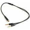 GEMBIRD 3.5 mm stereo jack 4-pin, redukcia, 20 cm, 2xF / M CCA-418M