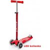 Micro Kolobežka Micro Maxi Deluxe LED Red