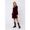 MOE Velúrové šaty M767 | bordó M767 - EU L M767