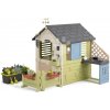 Domček s lampou nad vchodom Pretty Playhouse&Kitchen Life Smoby s kuchynkou rozšíriteľný s UV filtrom od 24 mes