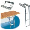 Teleskopický skladací rebrík ku platforme - šírka 24cm, 3 schody