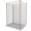 MEXEN/S - Kioto Sprchová zástena WALK-IN 100 x 75 x 40, transparent, meď kartáčovaná 800-100-075-221-65-00-040