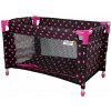 LEAN TOYS Kvetinková posteľ pre bábiky Alice čieno-ružová
