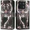 Peňaženkové 3D puzdro na Xiaomi 14T - Čierny a Biely Tiger