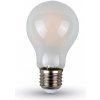 V-TAC Opálová LED filament žiarovka E27 A67 8W, Studená biela 6000 - 6500K