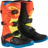 Boty TECH 3S YOUTH, ALPINESTARS, dětské (oranžová fluo/modrá/žlutá fluo/černá, vel. 37)