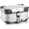 OBKEV58A strieborný horný kufor GIVI Trekker Outback EVO hliníkový (Monokey topcase), bez zámku, 58 l.