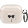 Karl Lagerfeld pouzdro Karl Lagerfeld KLA3UKHGD kryt Apple AirPods 3 zlato/zlatý Glitter Karl`s Head