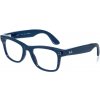 Meta RAY-BAN Meta Wayfarer (Standard) Smart Glasses (Gen 2) - Shiny Cosmic Blue, Clear to Sapphire T (0RW40126628MF50)