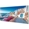 Nástenný panel Budovy Grécko morské kvety 100x50 cm
