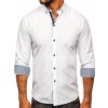 Biela pánska elegantná košeľa s dlhými rukávmi Bolf 5796-1