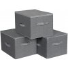 Sada skladacích organizérov do kúpeľne RYZB03G 3x 40x30x25 cm – sivá