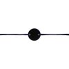 Šnúrkový minimalistický Glosery náramok s krúžkom - personalizovaný, chirurgická oceľ, šnúrka 1mm Obvod zápästia: XS 14-15 cm, Šnúrka: tm. fialová, Prvky: strieborné