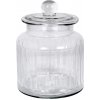 Strömshaga Sklenená dóza s vekom Gustav Ribbed Medium