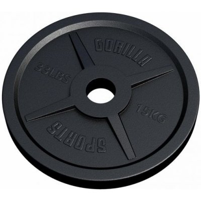 Gorilla Sports Záťažový kotúč 50/51 mm, liatina, 15 kg