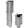 LOCINOX set 180° hydraulického samozatvárača a pántu pre bránku 200cm/200kg, strieborný, MAMMOTH-HD-SILV