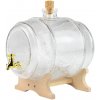 Sklenený sud 4L priezračný 