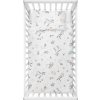 Biele detské obliečky do postieľky z bavlny Renforcé 100x150 cm Flowers – Mijolnir