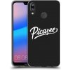 Picasee silikónový čierny obal pre Huawei P20 Lite - Picasee - old logo - white