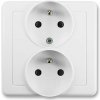 Zásuvka dvojnásobná polozapustená ABB Swing 5512G-C02249 B1, biela