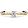 Minerva Side Stones | Zásnubný prsteň so stredovým kameňom 0.180ct, žlté zlato, s diamantmi 54