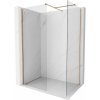 Mexen Kioto-X sprchová stena Walk-in 130 x 70 cm, priehľadná 10 mm, brúsená meď - 800-130-202-65-00-070-X