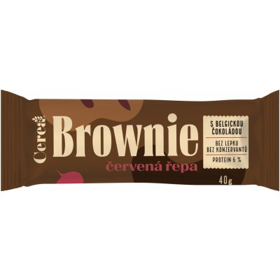 Cerea Bezlepkové Brownie Brownie Červená repa 40 g
