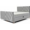 Manželská boxspring posteľ Beno Plus - sivá Rozmer: 180x200