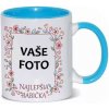 HRNČEK S FOTKOU FAREBNÝ RÁMIK NAJLEPŠIA BABIČKA 350 ML FOTOpošta Farba: MODRÝ