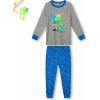Chlapčenské pyžamo - KUGO MP3778, šedá / modrá Farba: Sivá, Veľkosť: 104