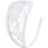STD Invisible Strapless C-String Transparent Floral Lace White