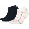TOMMY HILFIGER - 2PACK logo grid biele členkové ponožky-43-46