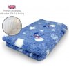 DRYBED Premium Vet Bed XMAS Snehuliak modrý 100 x 75 cm