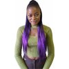 Africké Vlasy Rovný cop na gumičke čierna-fialová ombré T1B/VL