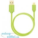 USB kábel Axagon BUMM-AM02QG Micro USB 2A, 0,2m, zelený