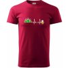 EKG z hôr na pivo - Klasické pánske tričko vyššej gramáže - 2XL ( Marlboro červená )