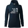 Stolný tenis - eat sleep - Mikina dámská Cape s kapucí - S ( Tmavomodrá (takmer čierna) )