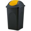 STEFANPLAST Odpadkový kôš Multipat 60 l, čierny, žlté veko