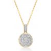 SOFIA zlatý náhrdelník s diamantom 0,11 ct H/I1 UDPD21936Y-H-I1