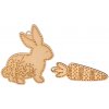 ČistéDrevo Drevené vyšívacie predlohy - zajačik s mrkvou