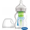 Dojčenská fľaša Dr Brown's options Wide neck anti colic plastová biela so silikón cumľom level 1 1 ks 150 ml