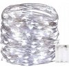 SPRINGOS LED reťaz Nano 10 m 100 LED 3x AA studená biela
